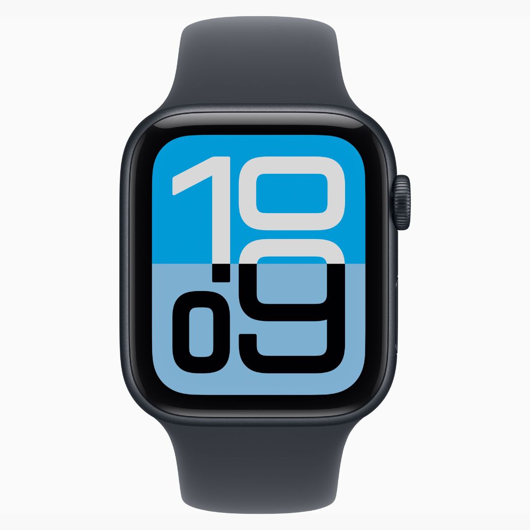 Alternative view of Apple Watch SE 3 Caixa de Alumínio Meia-noite com Pulseira Esportiva Meia-noite
