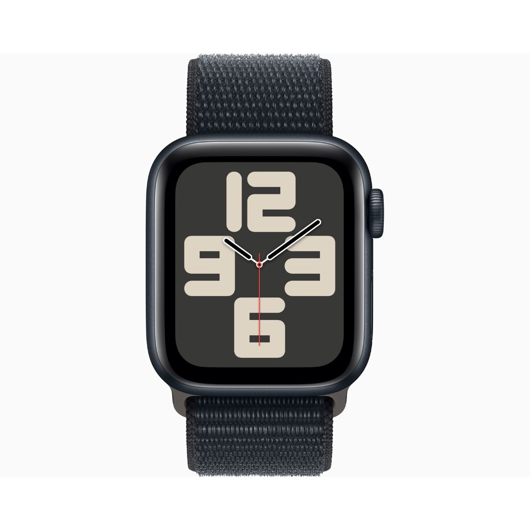 Alternative view of Apple Watch SE 2ª Wi‑Fi Bluetooth 5.3 • Caixa estelar de alumínio – 40 mm • Pulseira Esportiva Estelar