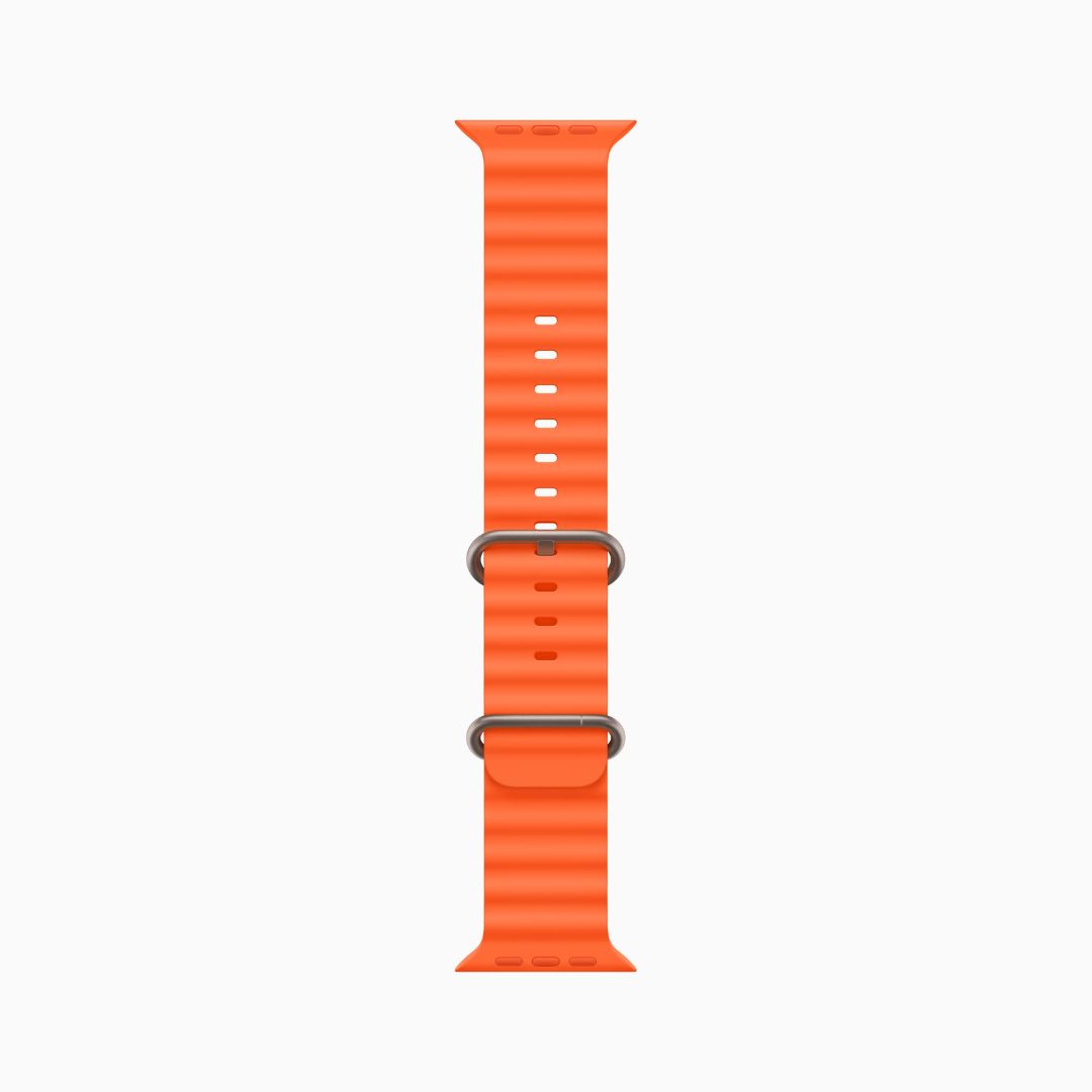 Alternative view of Apple Watch Ultra 2 Wi-Fi 4 Bluetooth 5.3 Caixa de titânio de 49 mm • Pulseira Oceano laranja