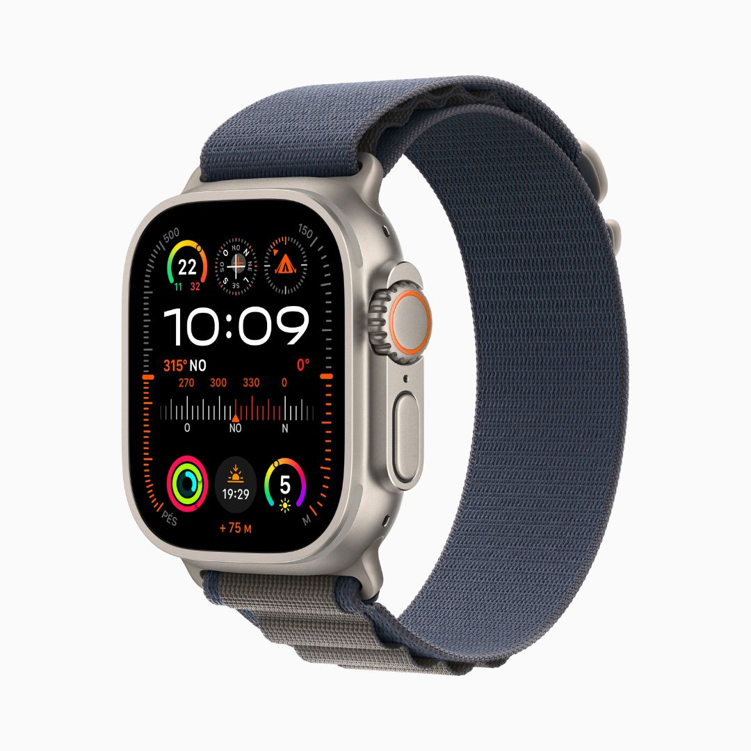 Apple Watch Ultra 2 Wi-Fi 4 Bluetooth 5.3 Caixa de titânio de 49 mm • Pulseira loop Alpina azul