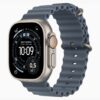 Apple Watch Ultra 3 Caixa de Titânio Natural com Pulseira Oceano Azul-âncora